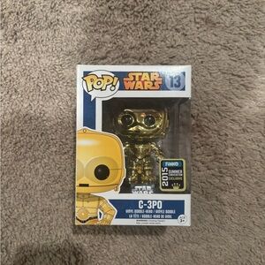 Funko Pop Star Wars C-3PO Metallic Gold 2015 Convention Exclusive